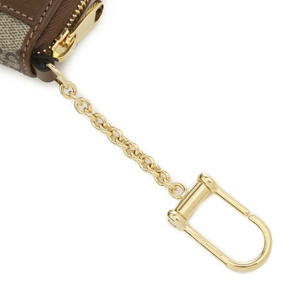 Gucci Zip Wallet Key Hook Brown GG Supreme - Picture 6 of 6
